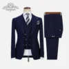 Classic Chekered Cenne de graoom Suit